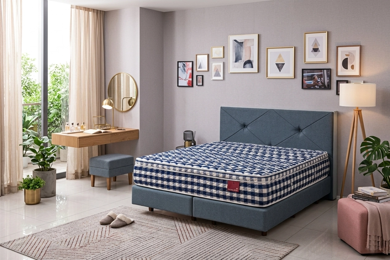  藍色棉花糖獨立筒床墊,涼感獨立筒床墊,頂級獨立筒床墊