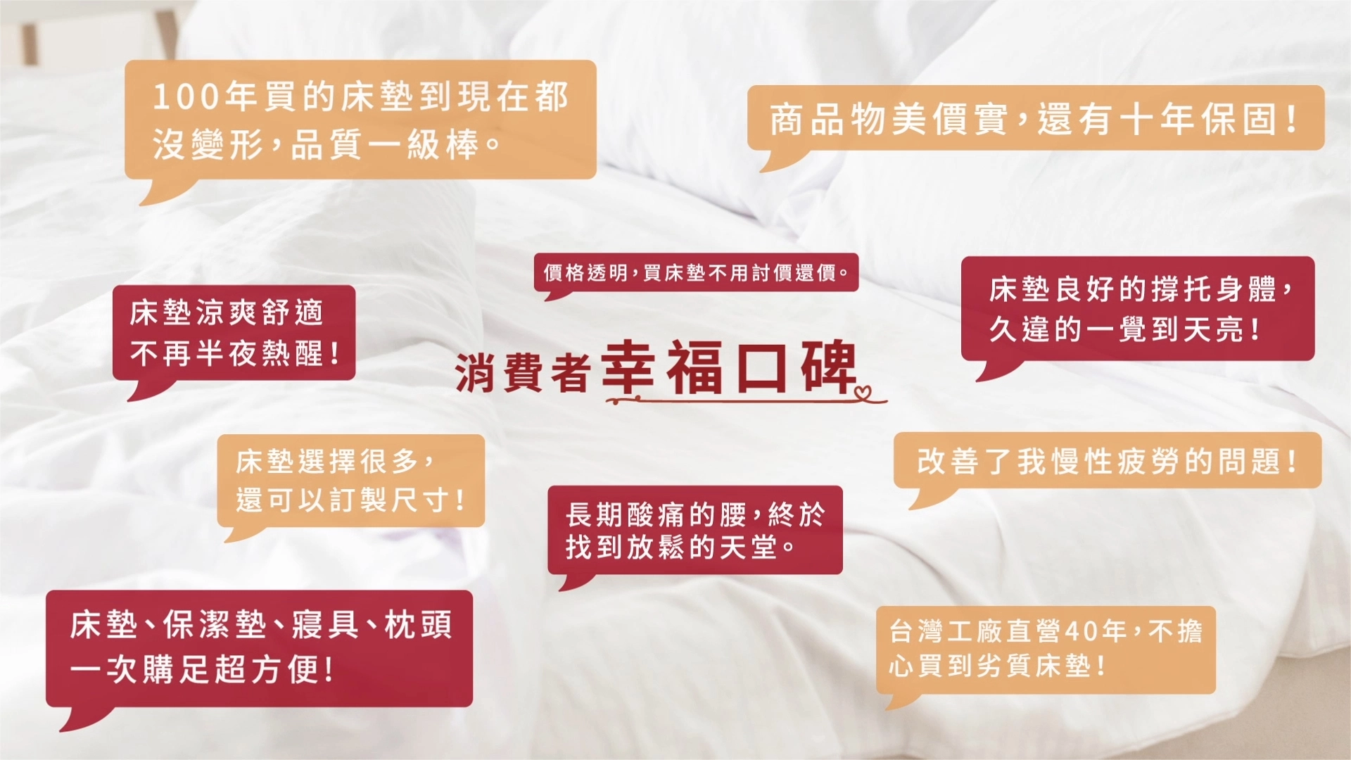 幸福床店 團隊服務承諾