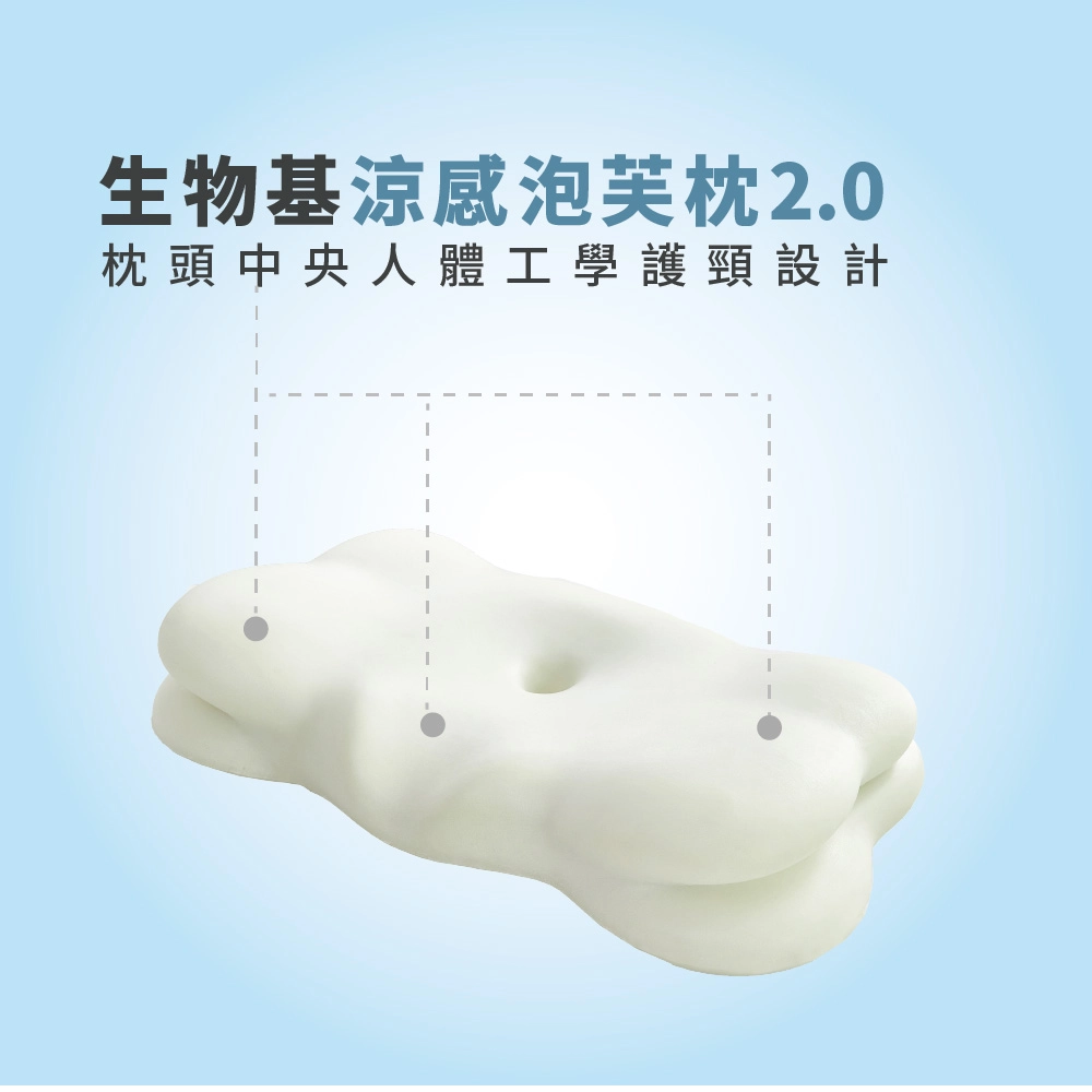 泡芙枕,護頸枕,側睡枕,高枕,生物基涼感枕