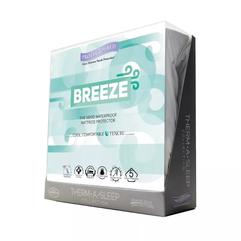 【寢之堡】Breeze五面防水防螨床包式保潔墊-保潔墊床包二合一