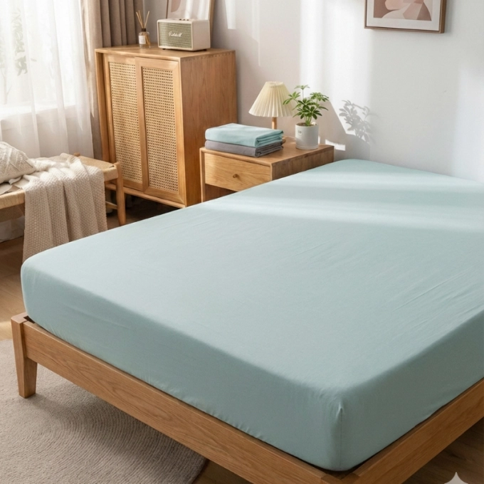 【馬年最優惠】竹纖防水床包保潔墊二合一(微光綠) 二件-限省1134元起